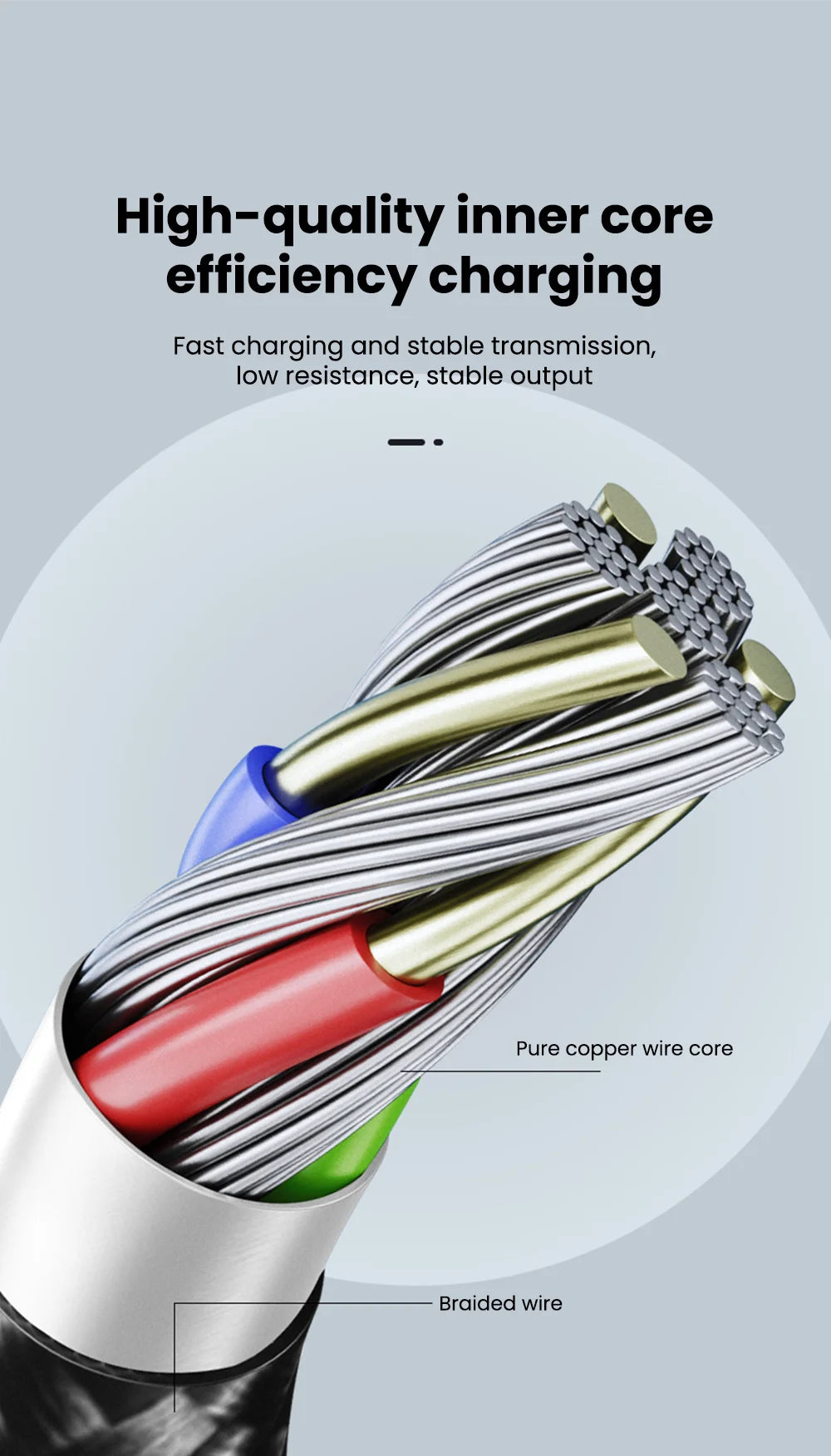 120W Fast Charging USB-C Cable with 90° Elbow Design