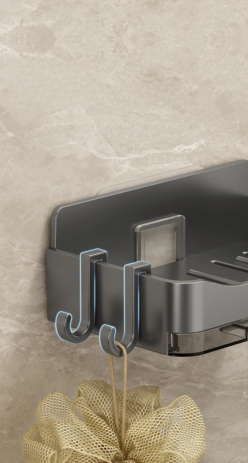 No-Drill Wall Mounted Soap Holder with Drainage