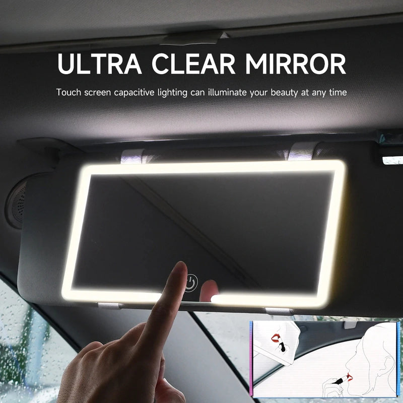 Rechargeable LED Car Vanity Mirror
