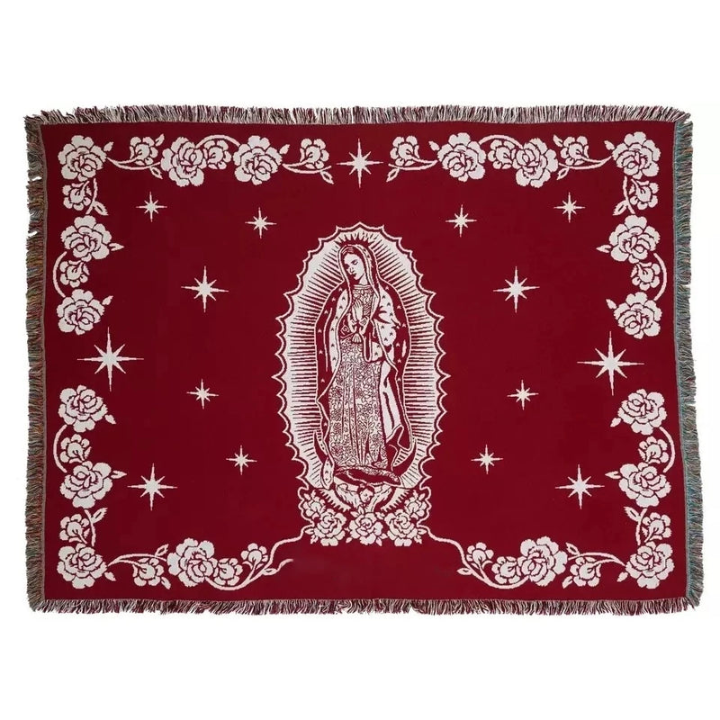 Virgin Mary Tapestry Throw Blanket