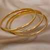 Minimalist Gold-Plated Stainless Steel Bangle Set