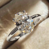 Oval Sterling Silber Verlobungsring