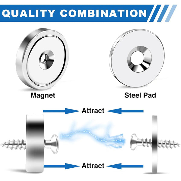 Countersunk Neodymium Disc Magnets with Center Hole
