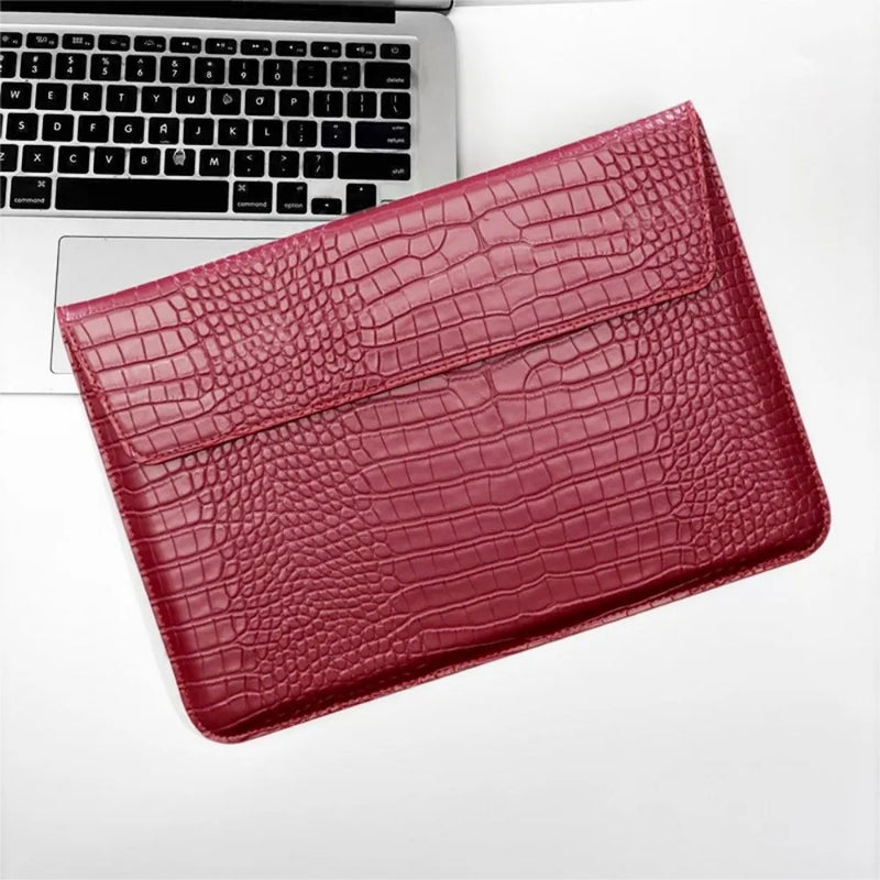 Étui pour ordinateur portable en cuir PU fin avec fermeture magnétique