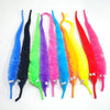 A collection of fuzzy wiggly worm magic tricks in various bright colors like blue, black, green, purple, and pink.