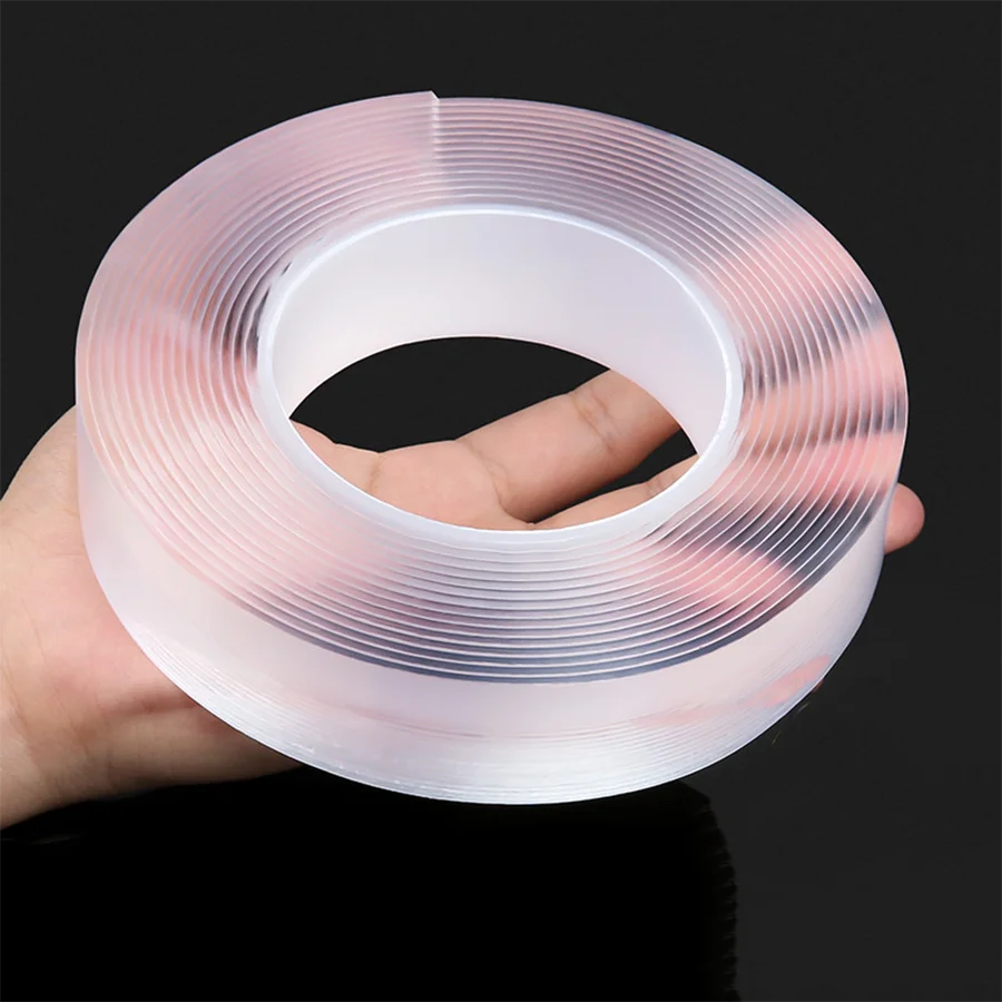 Transparent Nano Double-Sided Tape - Reusable, Waterproof, No-Residue Adhesive