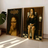 Mona Lisa Funny Bathroom Wall Art Canvas Print