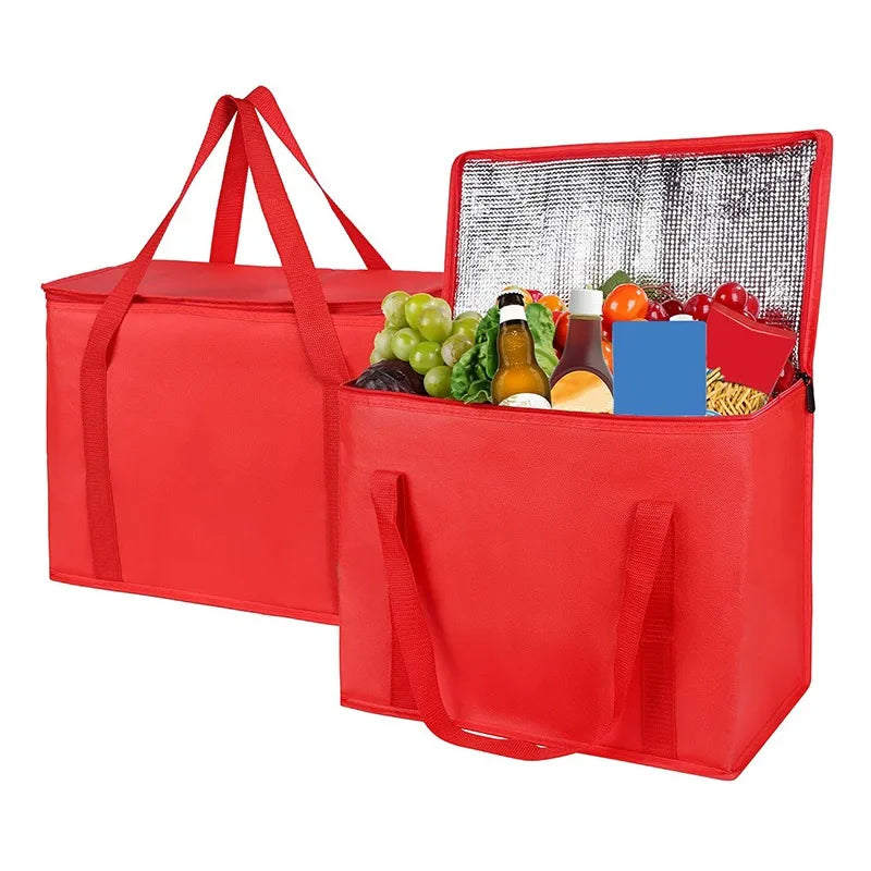 Large Capacity Insulated Grocery Bag – Foldable & Reusable Thermal Cooler Tote