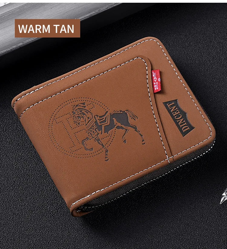Vintage Waxed Leather Bifold Wallet with Coin Pocket