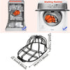 A set of three black wire washing cages designed for baseball caps, shown next to a dishwasher and a washing machine.