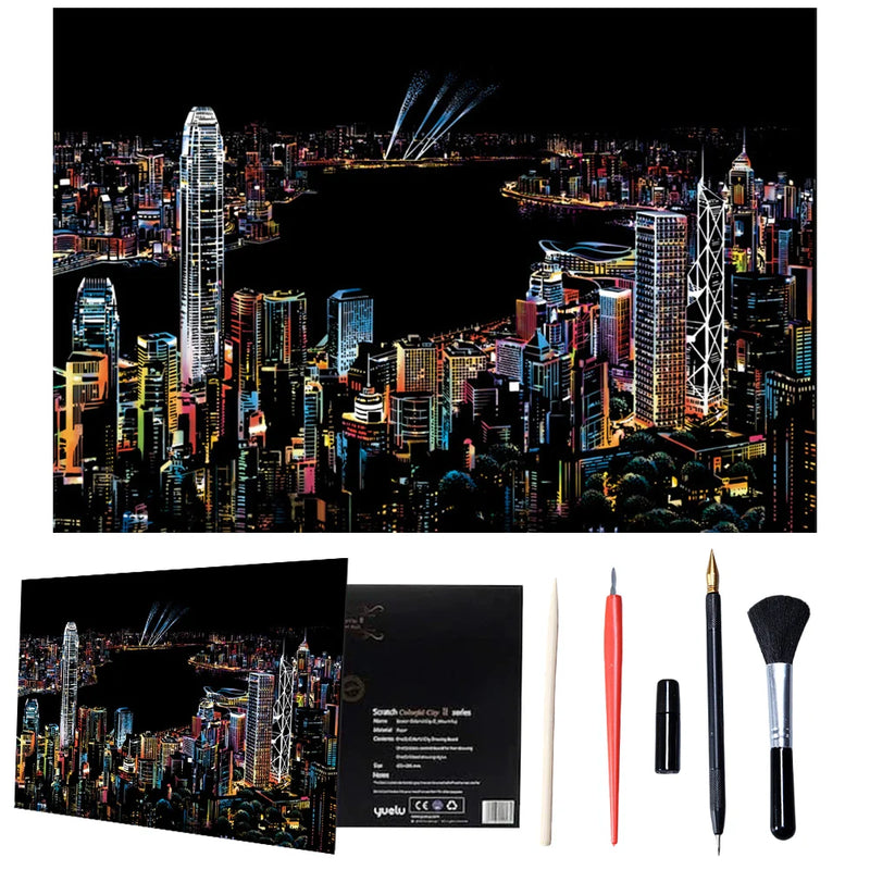 Mount Fuji Scratch Art Painting Kit