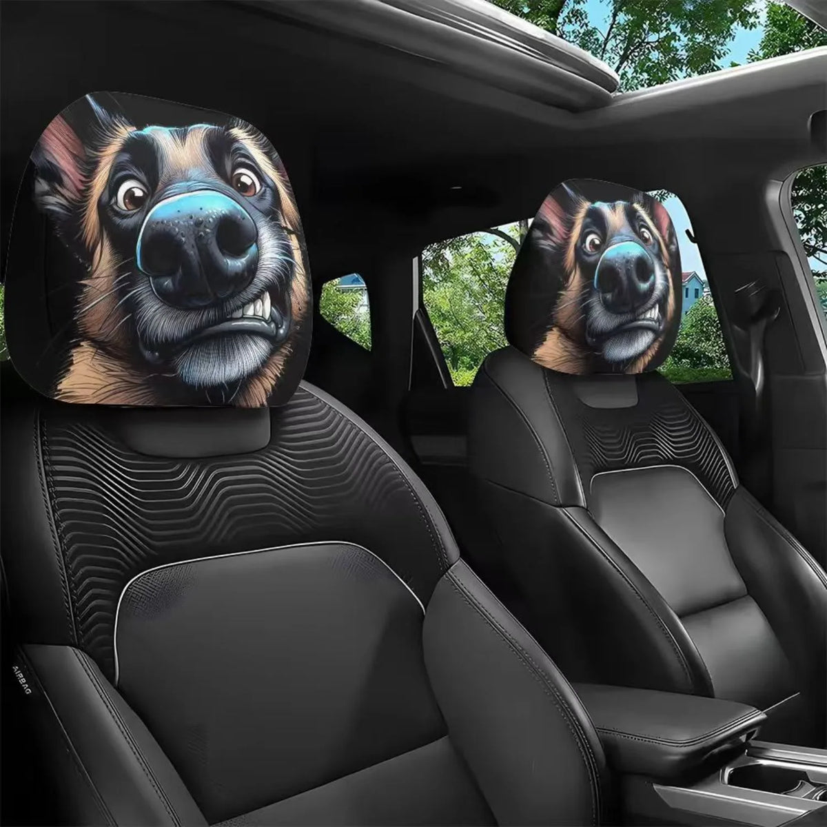 Wild Animal Print Car Seat Headrest Covers (2-Pack) – Universal Fit