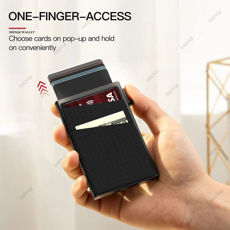 Minimalist Aluminum RFID-Blocking Card Holder