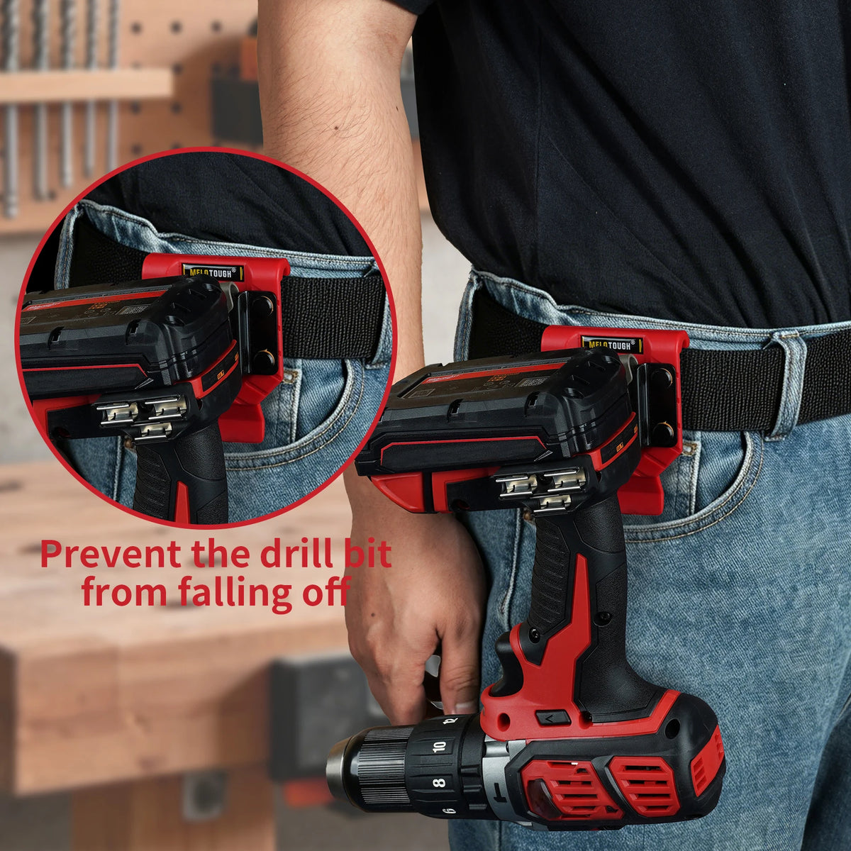Heavy-Duty Drill Belt Holster for Tool Belts