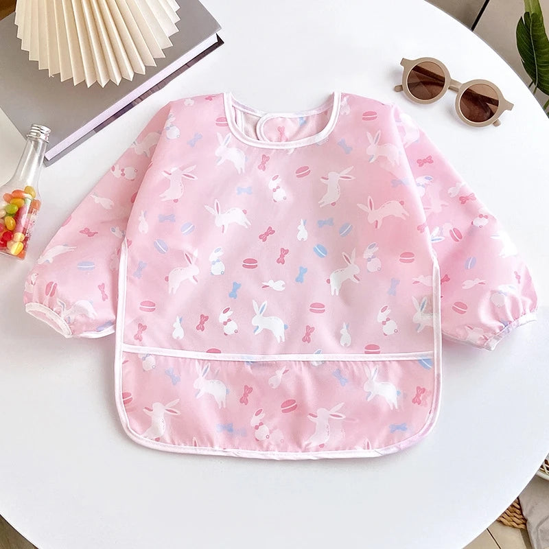 Waterproof Long-Sleeve Baby Feeding Smock