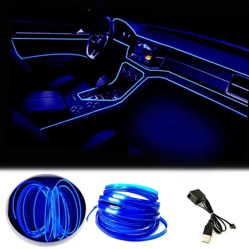 Flexible USB LED Neon Strip Light for Car Interior