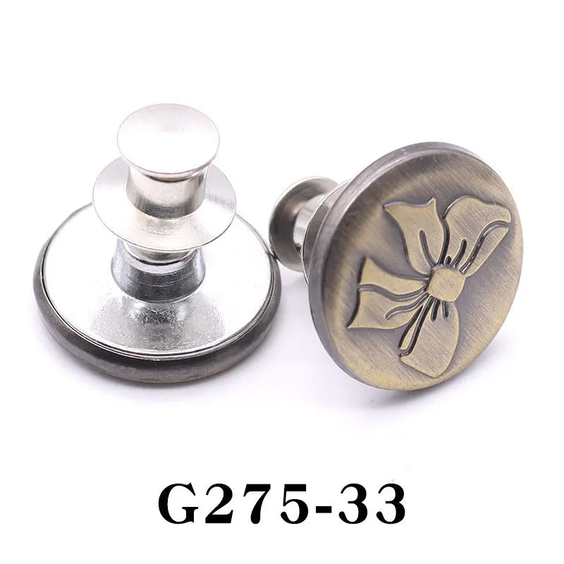 No-Sew Adjustable Jeans Button Pins for Waist Tightening and Decoration