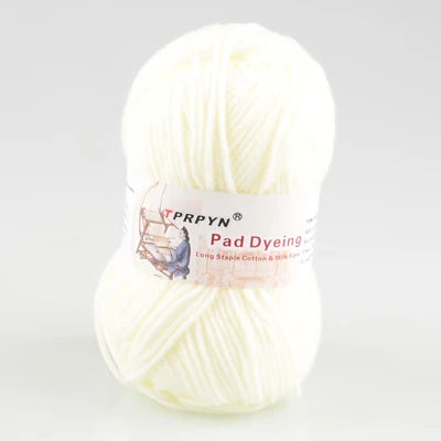White TPRPYN Pad Dyeing long staple cotton yarn skein for knitting and crochet
