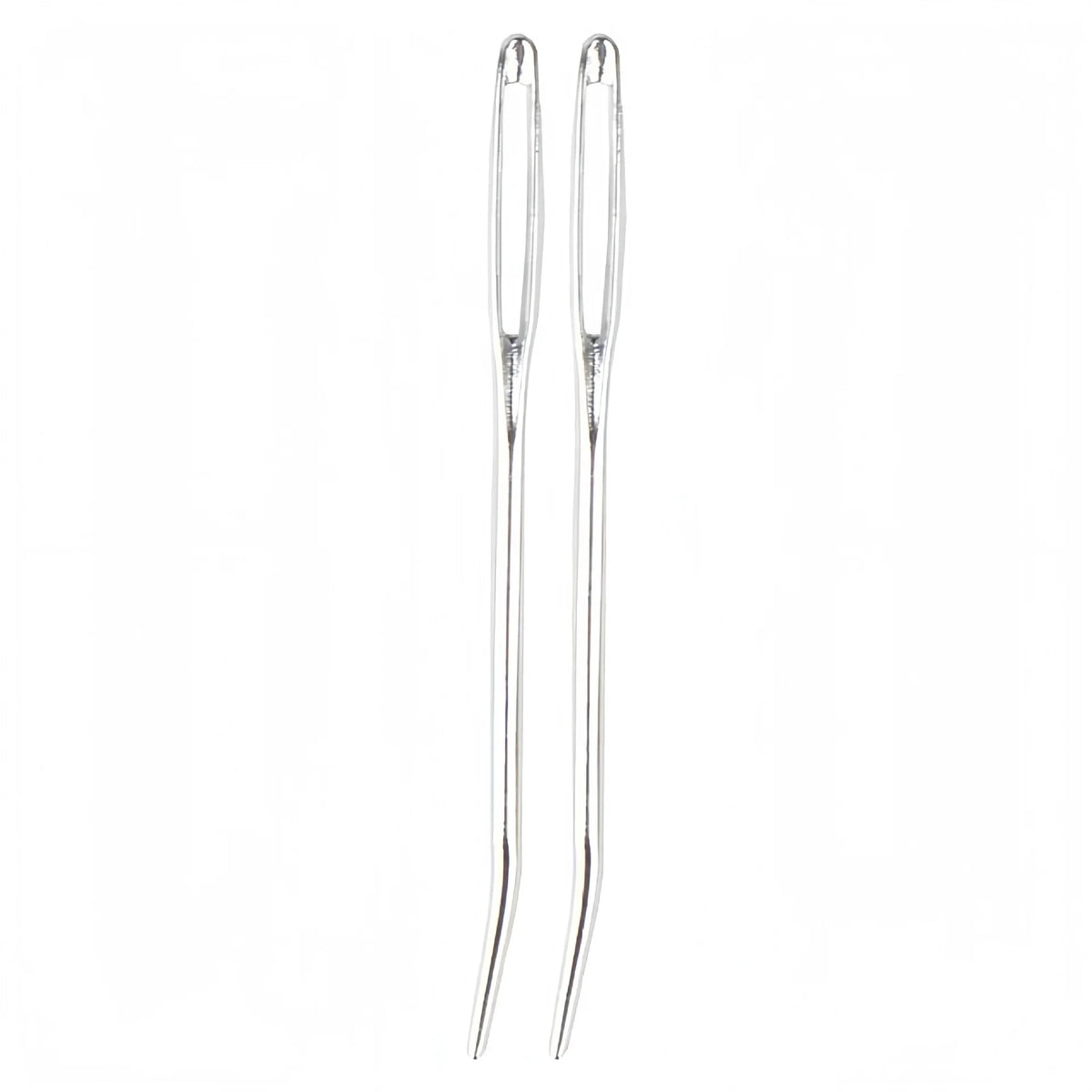 A set of 20 large eye tapestry needles with curved tips for knitting and sewing.