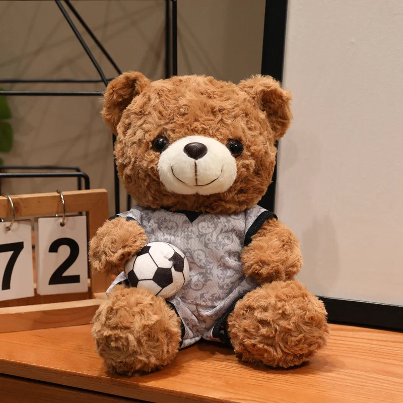Kawaii Football Bear Plush Toy