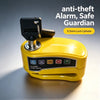 Yellow anti-theft alarm disc lock cylinder for motorcycles.