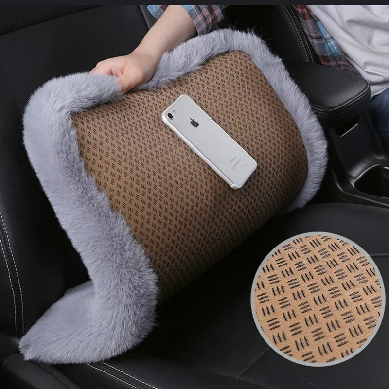 Plush Rabbit Fur Car Seat Cushion