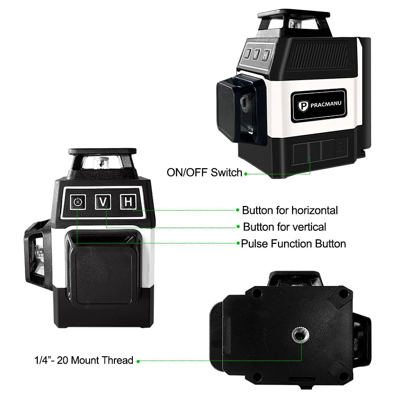 12-Line 3D Self-Leveling Laser Level