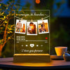 Personalized Spotify Music Photo Plaque with LED Night Light