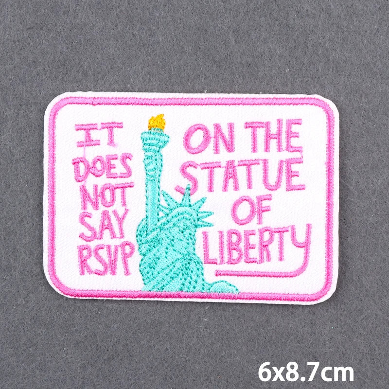 Encouraging Embroidery Iron-On Patches for Clothing and Accessories