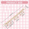 Cherry Blossom Bow Enamel Bag Chain with Heart Charms