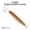 Wooden Handle Dreadlock Crochet Hook for Hair Styling
