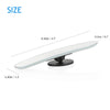 A wide angle blind spot mirror for vehicles showing various size dimensions.
