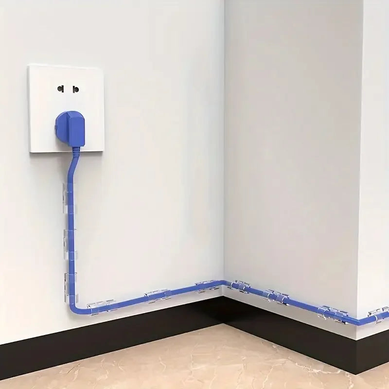 Clear Plastic Cable Clips with Adhesive Backing