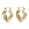 Geometric Gold Plated Huggie Hoop Earrings