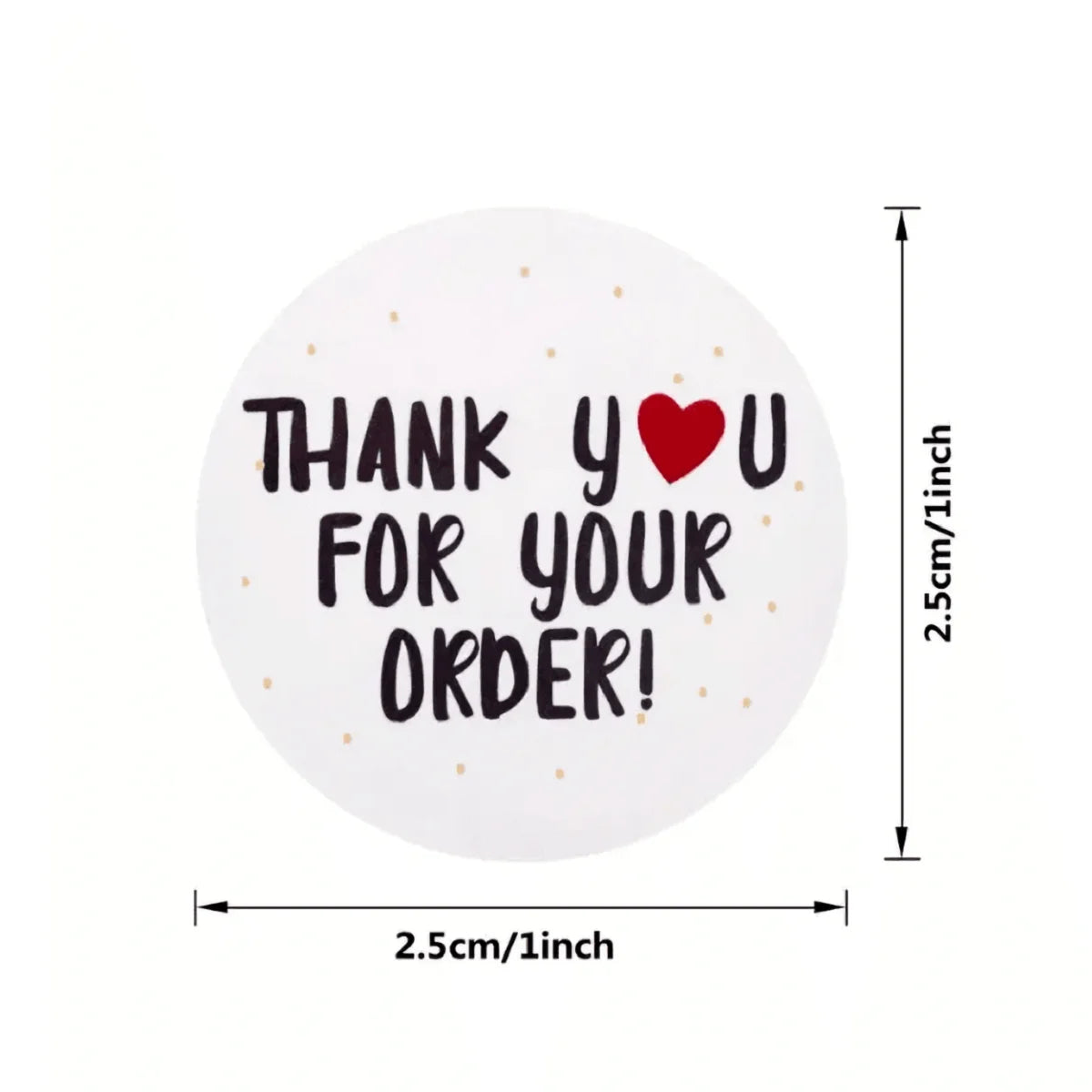 Thank You for Your Order Stickers — Roll of 500