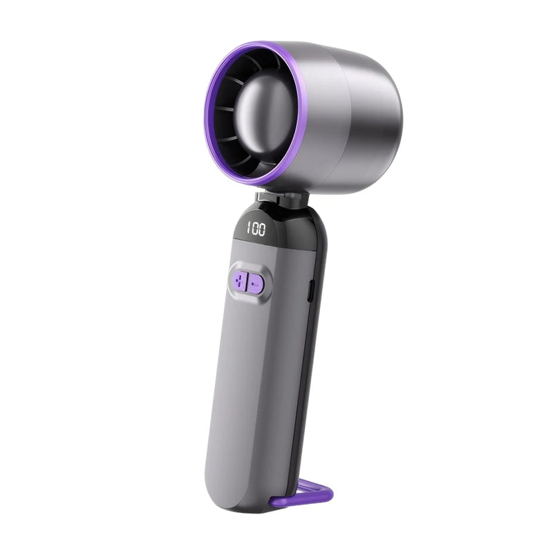 Portable LED Digital Handheld Fan with USB Rechargeable Battery