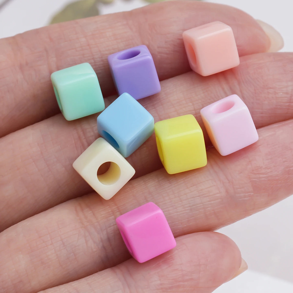 Acrylic Square Spacer Beads for Jewelry Making