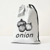 Large Drawstring Canvas Storage Bags with Side Zipper for Vegetables and Fruits