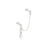 Aretes de Plata de Ley 925 con CZ y Borla de Cadena