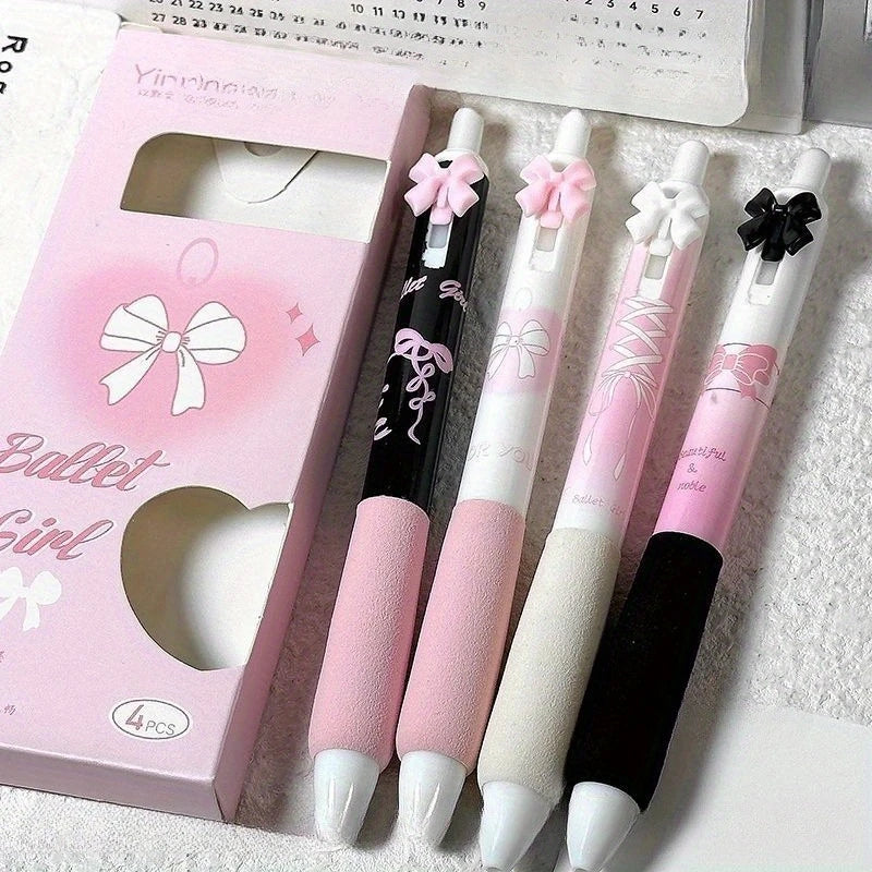 Cute Retractable Cartoon Gel Pens (Set of 4)