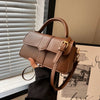 Vintage-Style PU Leather Crossbody Bag
