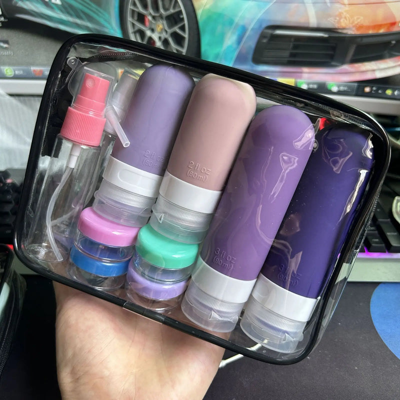 Leak-Proof Silicone Travel Bottle Set