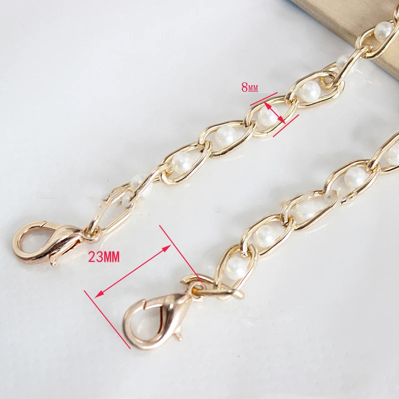 Elegant Pearl Chain Bag Strap – Adjustable Shoulder Strap for Purses & Handbags