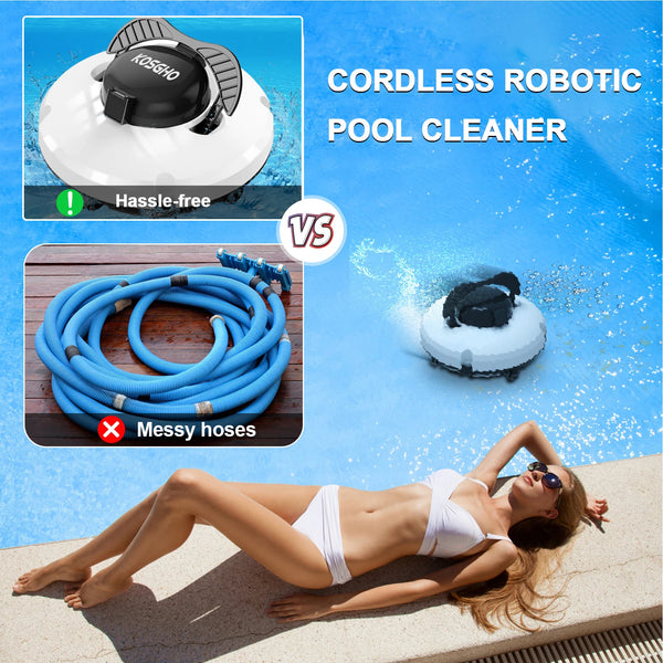 Kabelloser Roboter-Poolreiniger mit Dual-Motoren