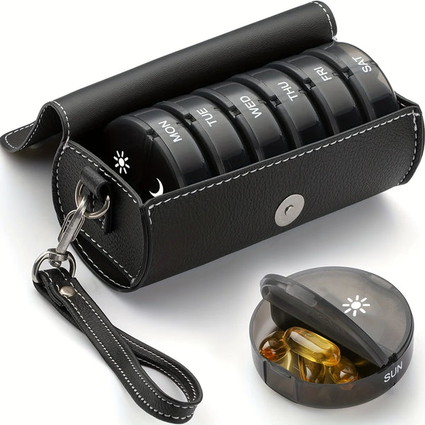 Weekly AM/PM Pill Organizer with Travel Case