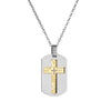 Collar con colgante de cruz de acero inoxidable