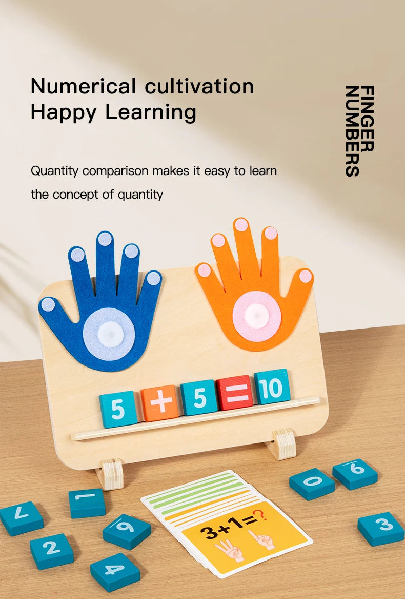 Wooden Finger Counting Math Toy for Kids