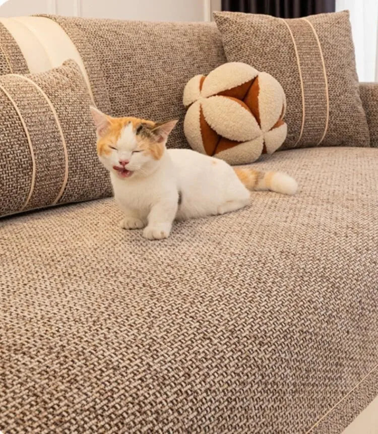 Chenille Non-Slip Sofa Cover for Pets and Everyday Comfort
