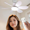 Modern 6-Blade Ceiling Fan with Remote-Controlled LED Light