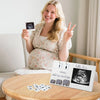 Wooden Pregnancy Countdown Picture Frame with Ultrasound Slot